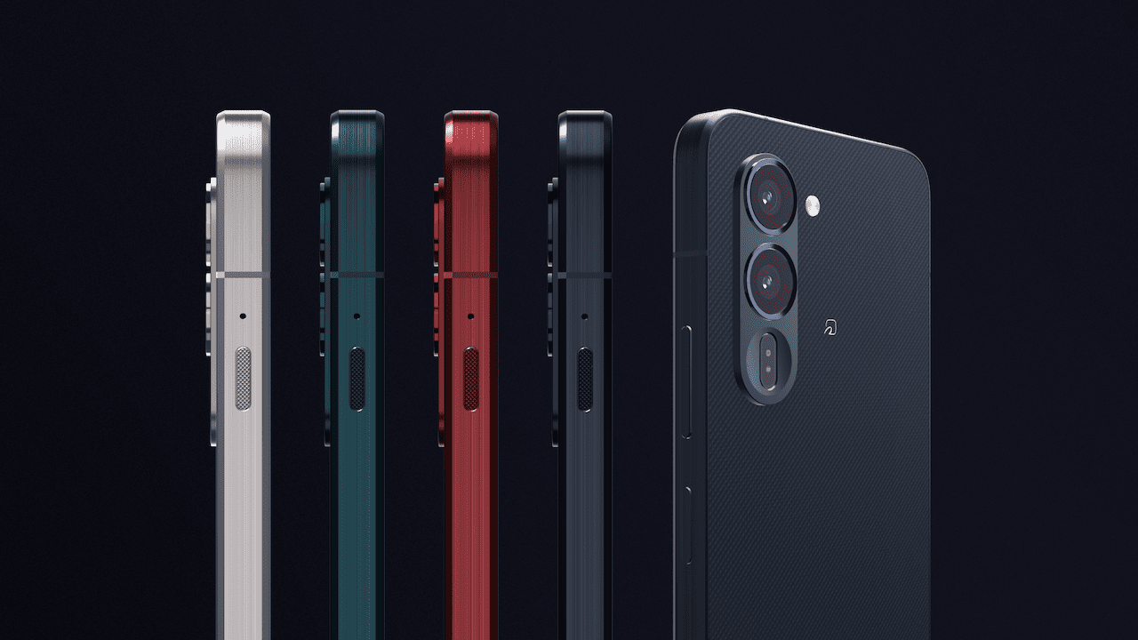 FCNT arrows Alpha2 のカラー4色（インディゴ・ホワイト・レッド・ブルーグリーン）