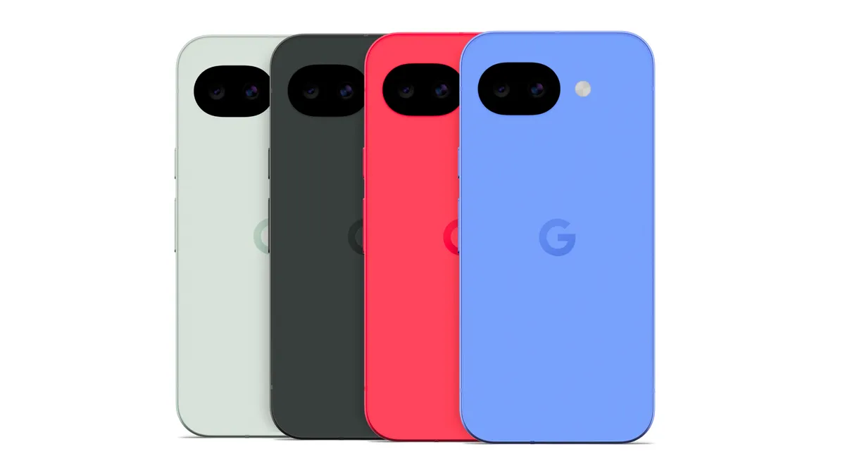 Pixel 10aの4色（ラベンダー、ベリー、フォグ、オブシディアン）