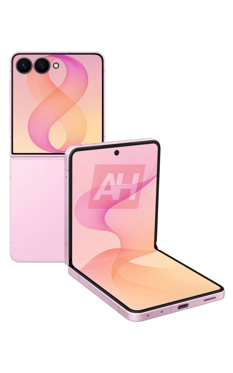 Galaxy Z Flip8 ピンクのリークレンダー画像