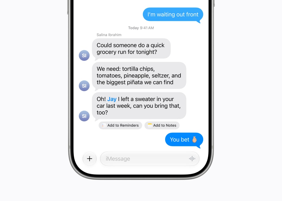 iOS 27のメッセージとSiriによる文章サポート