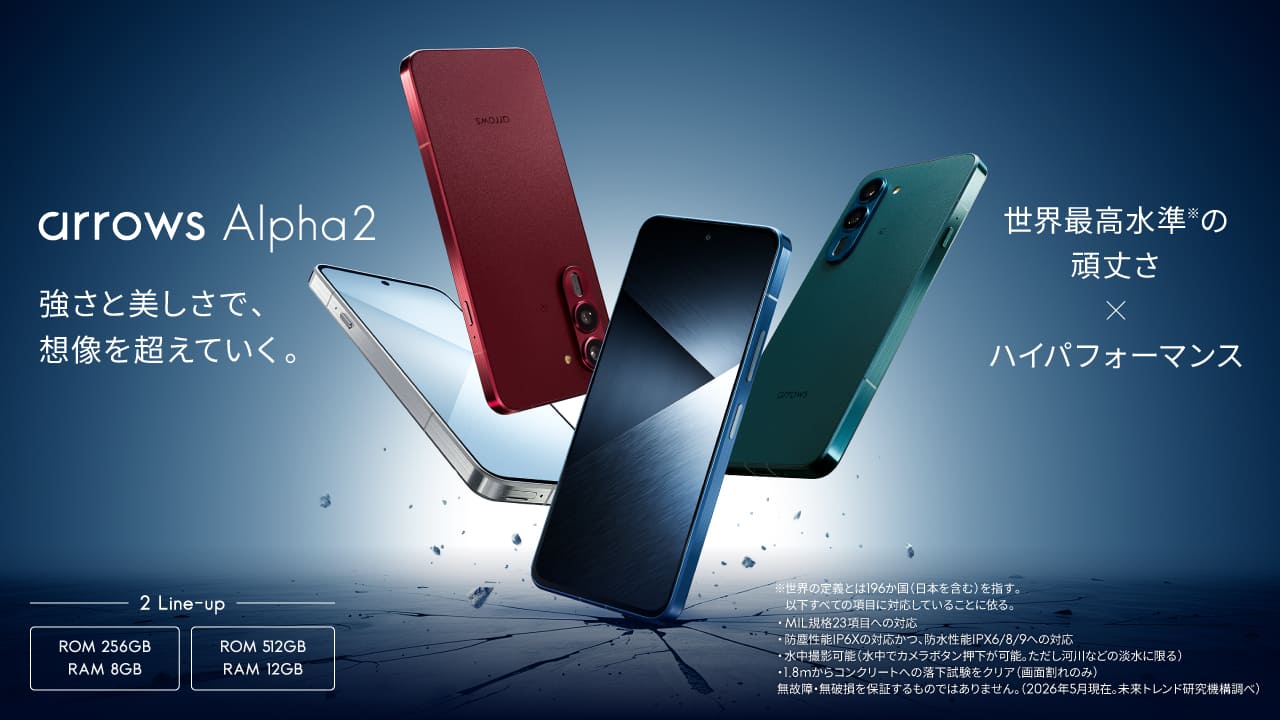 arrows Alpha2 F-51G 本体デザイン