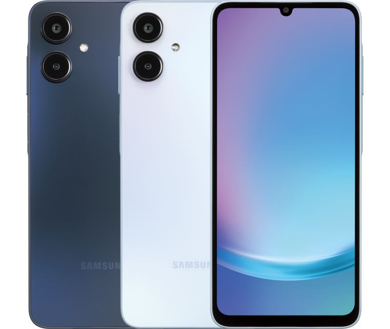 楽天モバイル版Galaxy A25 5Gのライトブルーとブラック2色
