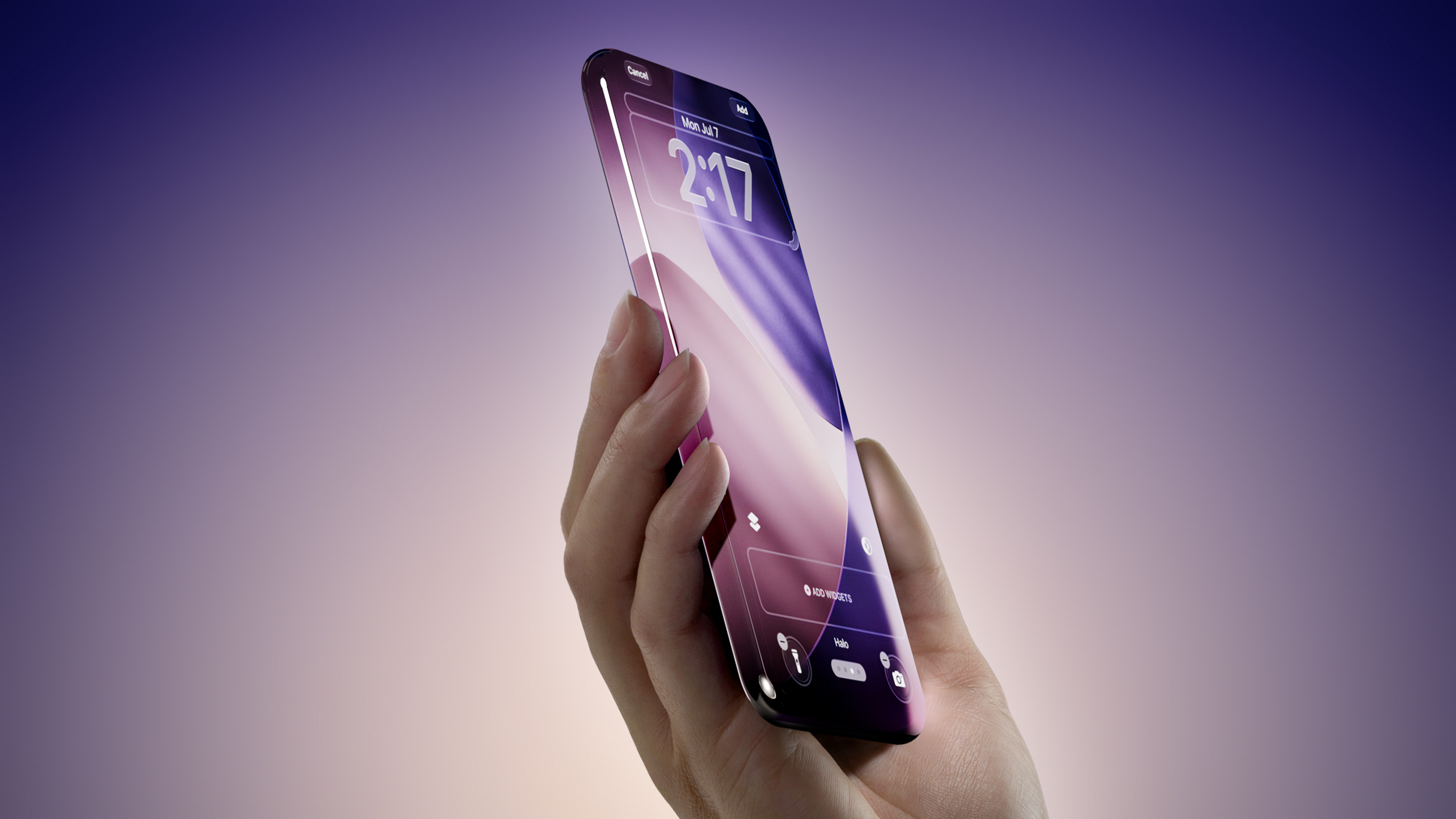 ベゼルをほぼ排したオールスクリーンiPhoneのコンセプト画像