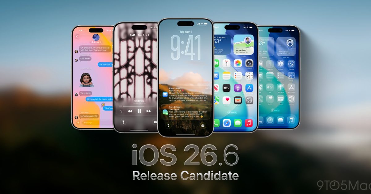 iOS 26.6のリリース候補版を示すイメージ